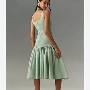 Hutch Green Sleeveless Scoop Neck Midi Sundress